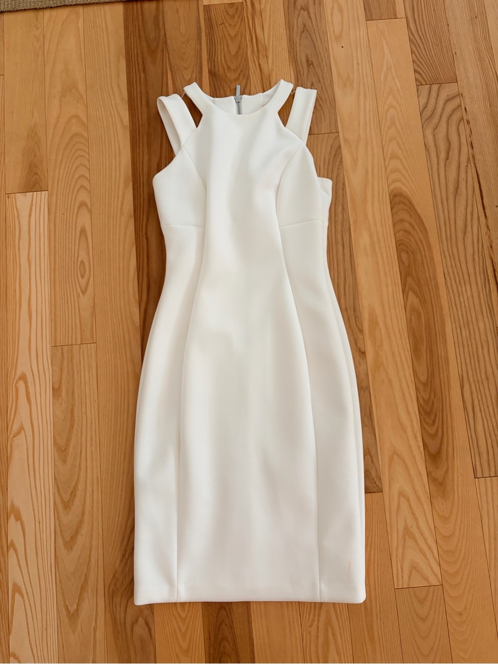 Calvin Klein White Sleeveless Sheath Dress